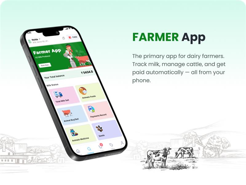 Farmer App — track milk and cattle on mobile
